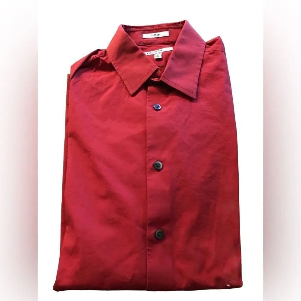 Express mens dee red dress shirt great condition